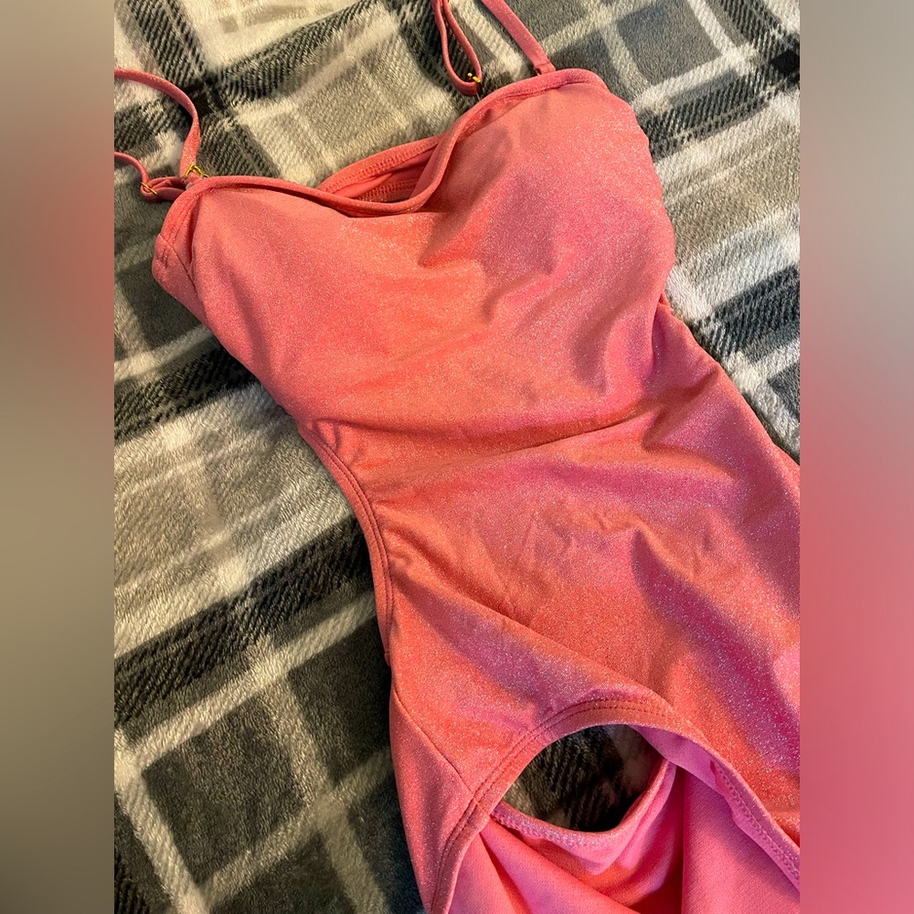 Pink Glitter One Piece Swimsuit! 💖 | Brand New!